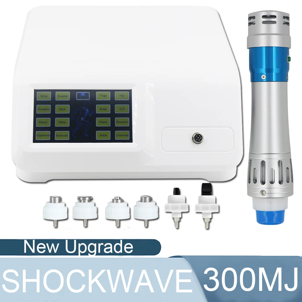 Portable Shockwave Therapy Machine 300MJ Shock Wave Equipment For ED Treatment And Waist Pain Relieve Body Massager Home Use