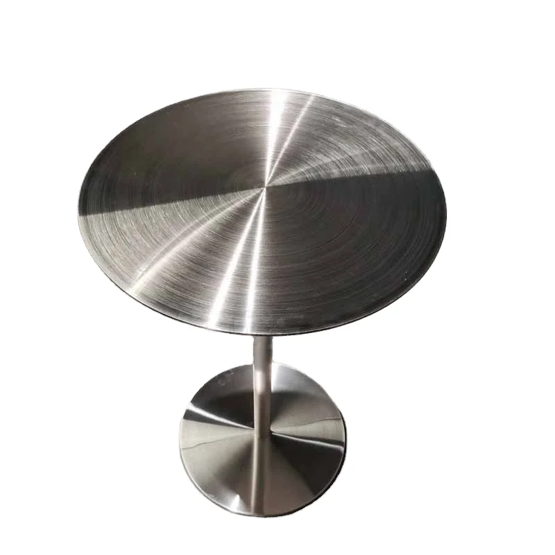 Modern Round Tall Table Stainless Steel Bar Table for Party Events Hotel Island Dining Living Room Furniture Coffee Shop