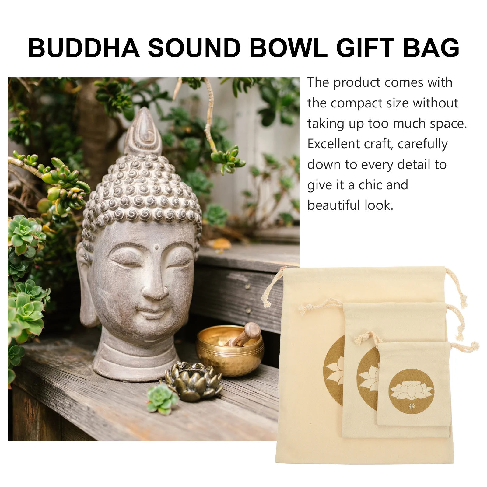 3 قطعة وعاء الموسيقى البوذية الحقيبة الرباط حقيبة التخزين ل وعاء التأمل التبتية المدمجة حمل الحقيبة أداة ملحق #4