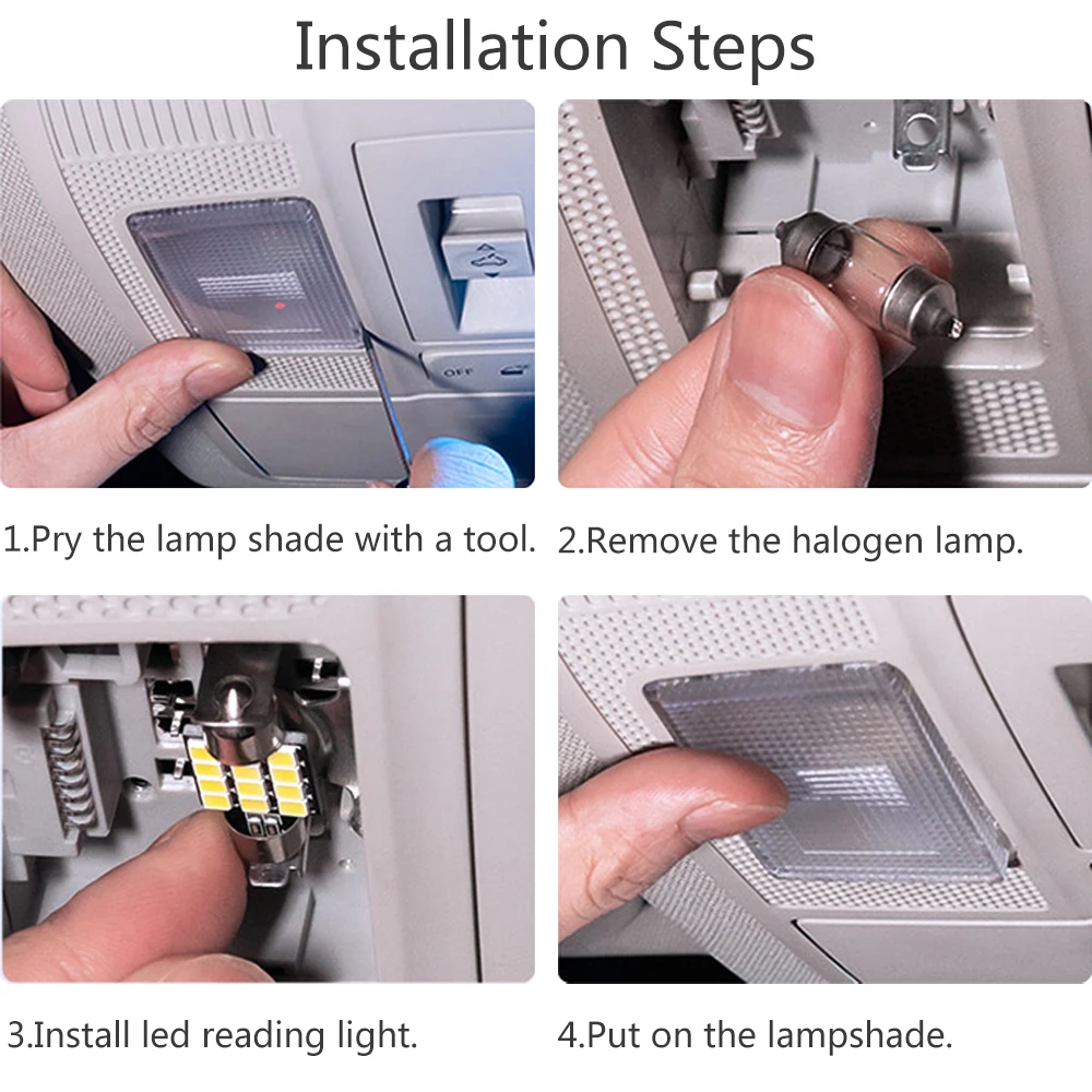 車のトランク用の装飾ライト,車のトランク用のLED読書灯,フロントとリアライト,装飾アクセサリー,honda CR-V,crv,cr v,2007, 2008, 2009, 4個