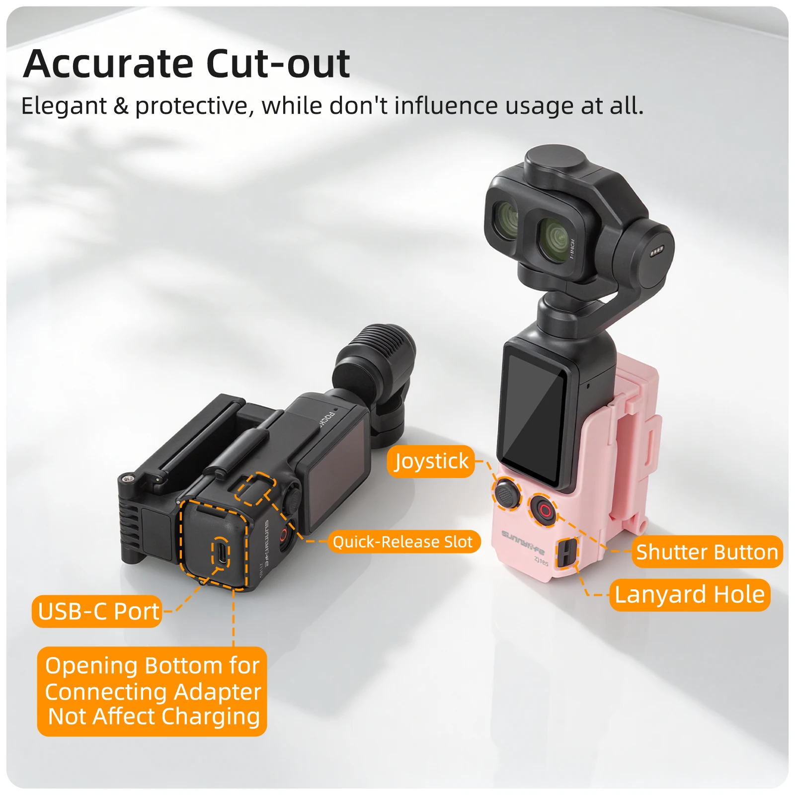 Магнитный держатель Sunnylife для DJI Osmo Pocket 4P/4/3 с регулируемым основанием и отсеком для хранения фильтров