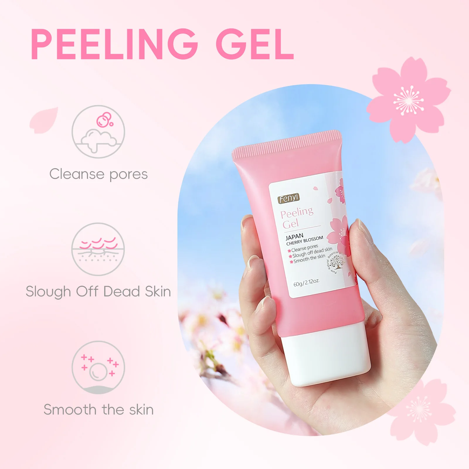 

Sakura Cleansing Exfoliating Gel Hydrating Moisturizing Rejuvenating Face Body Cleansing Exfoliating Gel Face Skin Care