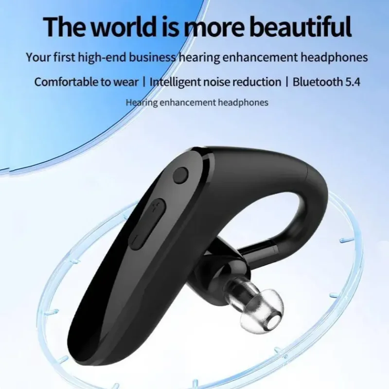 Dispositivo di ascolto dell'amplificatore del suono della riduzione del rumore dell'auricolare del booster dell'udito del gancio dell'orecchio ricaricabile a orecchio singolo intelligente per il regalo degli anziani