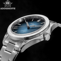 ADDIESDIVE 38mm Men Casual Watch Sapphire Crystal BGW9 Blue Luminous 200m Diving Sunburst Japan NH35A Automatic Mechanical Watch