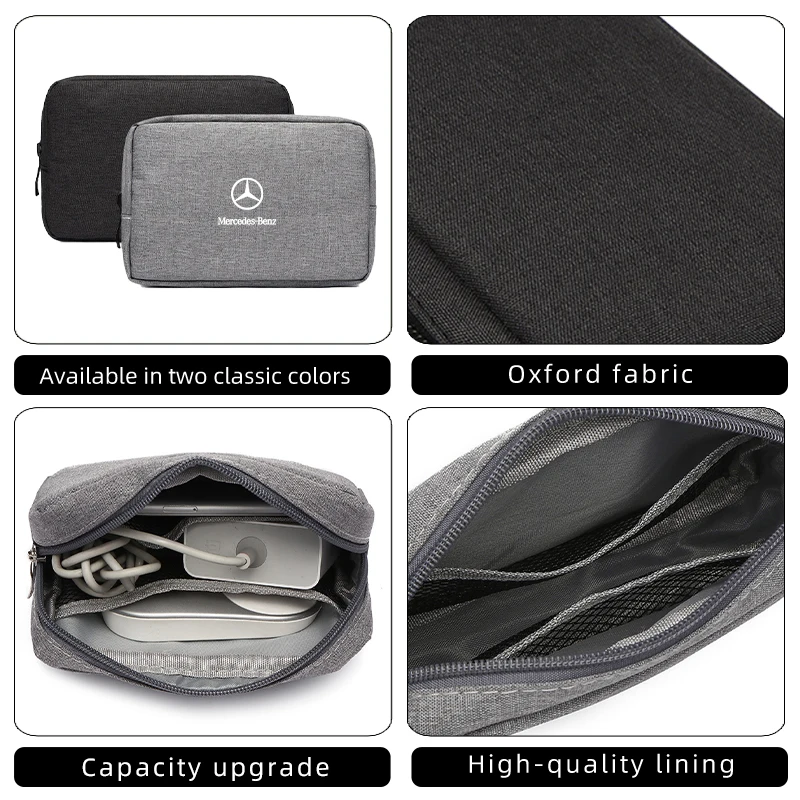 لبنز AMG منظم كابلات بيانات السيارة شاحن حقيبة التخزين لمرسيدس بنز AMG W204 W205 W203 W211 W212 W213 W201 W210 W124 W12 #4