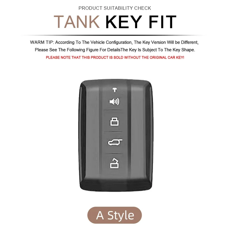 For Great Wall GWM WEY Tank 300 400 500 700 Zinc Alloy Car Key Case Cover Remote Cover Bag Shell Keychain Holder Accessories