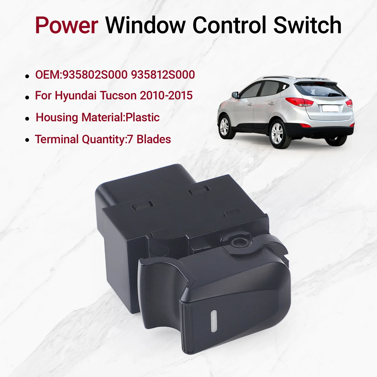 

1pc/3pcs New Car Passenger Window Control Switch Button For Hyundai Ix35 Tucson Ix 2009-2015 935802S000 935812S000 93580-2S000