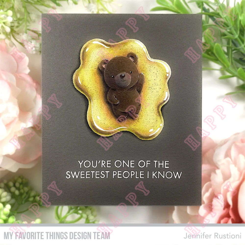 Sweet Honey Bear Metal Cutting Dies And Stamps Scrapbook Diary Decoration Paper Craft Embossing Template DIY Greet Card Handmade