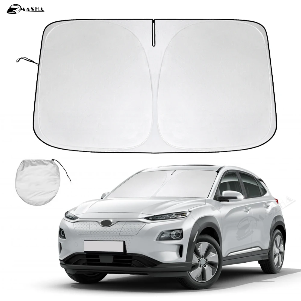 Car Windshield Sun Shade for 2018-2020 2021 2022 2023 Hyundai Kona Reflector Sunshade Offers Protection Interior Accessories