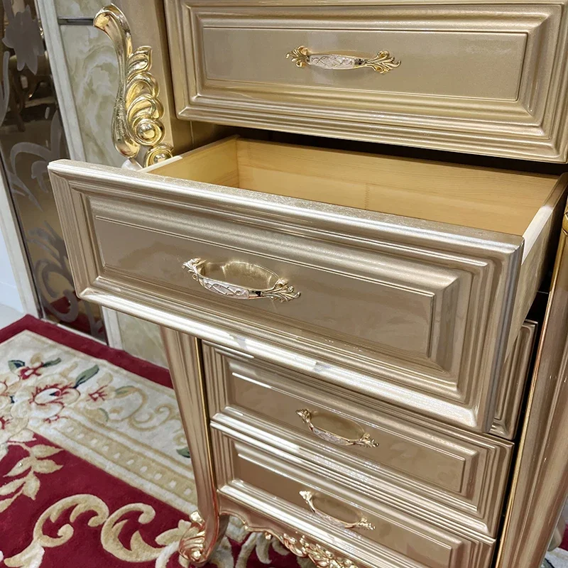 Ruisen Noble European style chest of drawers, bedroom side cabinets, luxurious chest of drawers, storage, living room storage image 5
