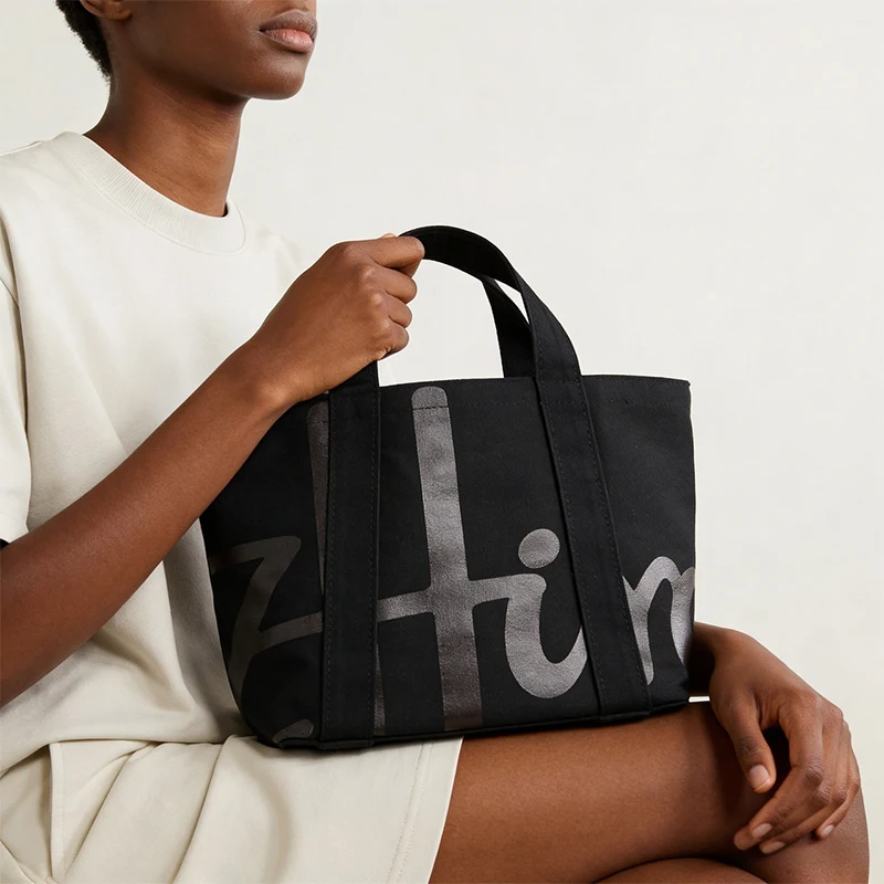 

New Fashion Letter Mini Cotton Logo Tote Bag Women Ladies Leisure Small Thicken Canvas Bag zHiroads Shopping Handbag