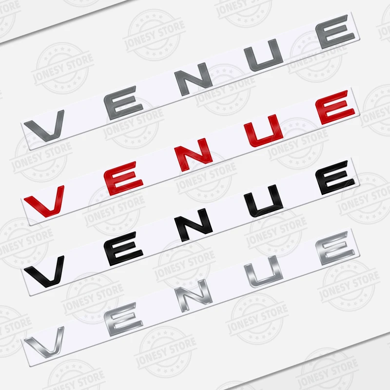 Auto Metal For VENUE Logo Kona N Line Ix25 Ix35 3D Badge Lettering Decals Trunk Sticker Emblem Car Styling Accessories