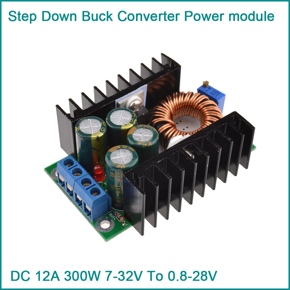 300W XL4016 DC-DC 8A/9A Step Down Buck Converter 5-40V To 1.2-35V Adjustable Power Supply Module LED Driver forArduino