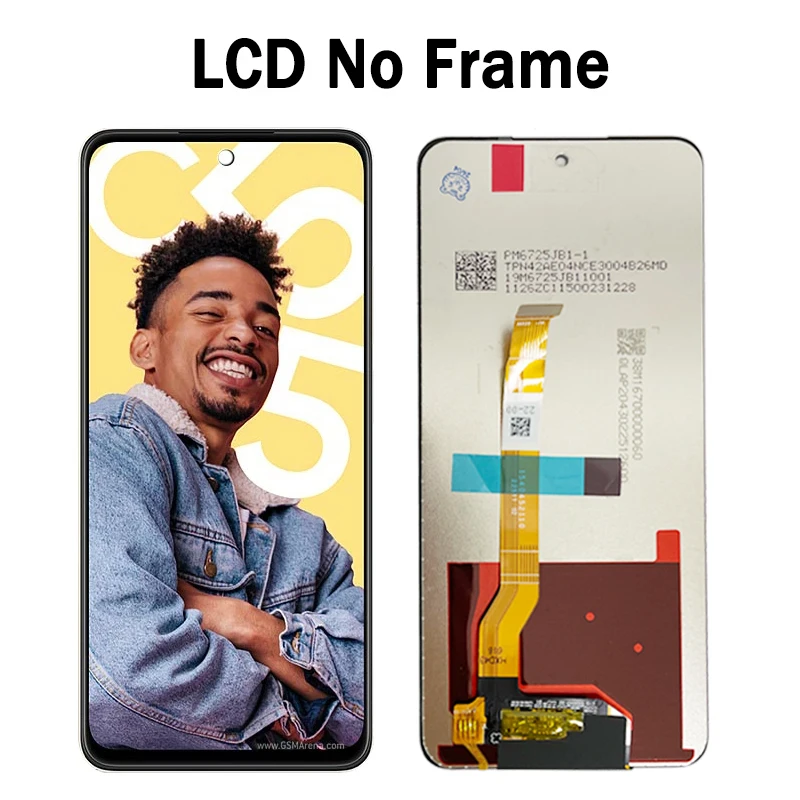 Ekran 6,72 \'\'dla OPPO Realme C55 RMX3710 wyświetlacz LCD ekran dotykowy Digitizer zgromadzenie RealmeC55 wymiana LCD części naprawcze