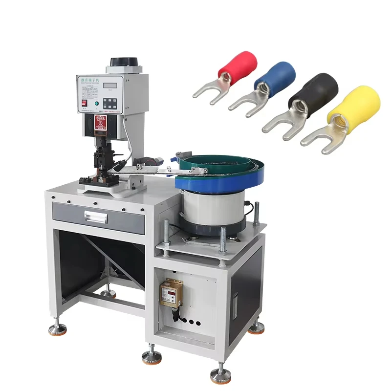 2T vibrating disk feeding crimping machine, semi-automatic single grain terminal pressing equipment