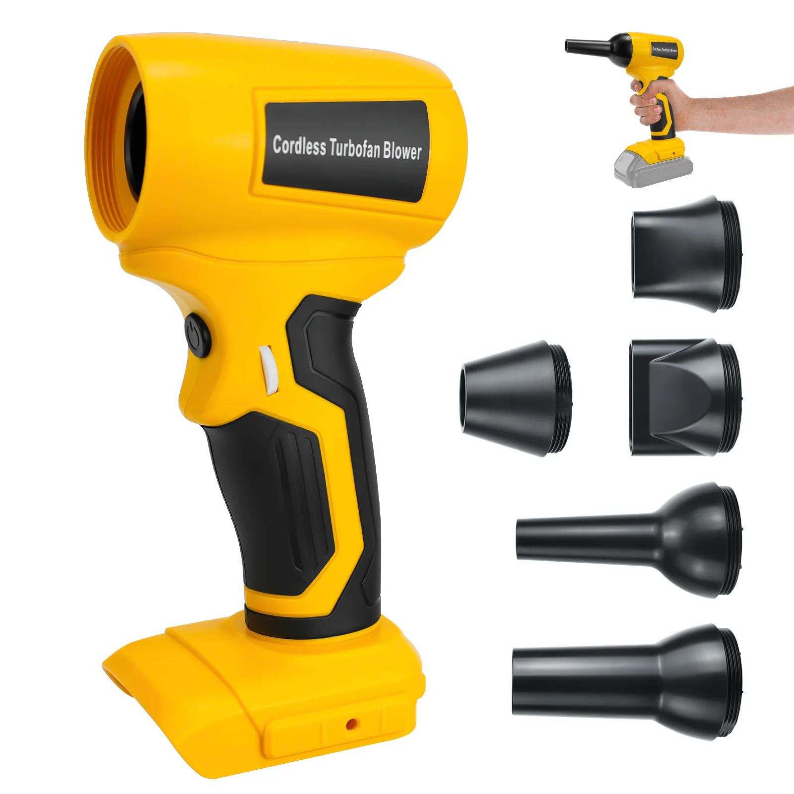 منفاخ هواء كهربائي لاسلكي بمروحة توربو نفاثة بدون فرش 130000 أداة نفخ الغبار بسرعة ستبليس RPM لبطارية ديوالت 20 فولت