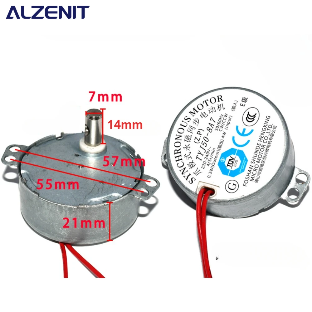 Synchronous Motor For Midea Microwave Oven Electric Turntable 14mm TYJ50-8A7 220-240V 50Hz 4W Air Blower Parts