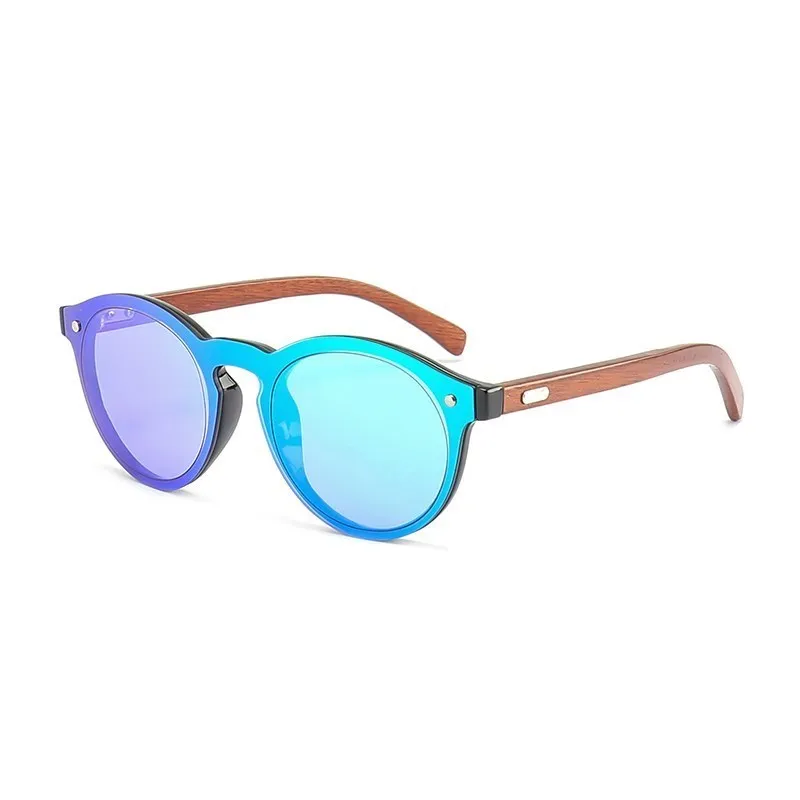 Cat Eye Wooden Legs Sunglasses Women Vintage Round Sun Glasses Men Mirror Bamboo UV400   Goggles Gafas De Sol  To Men and Women