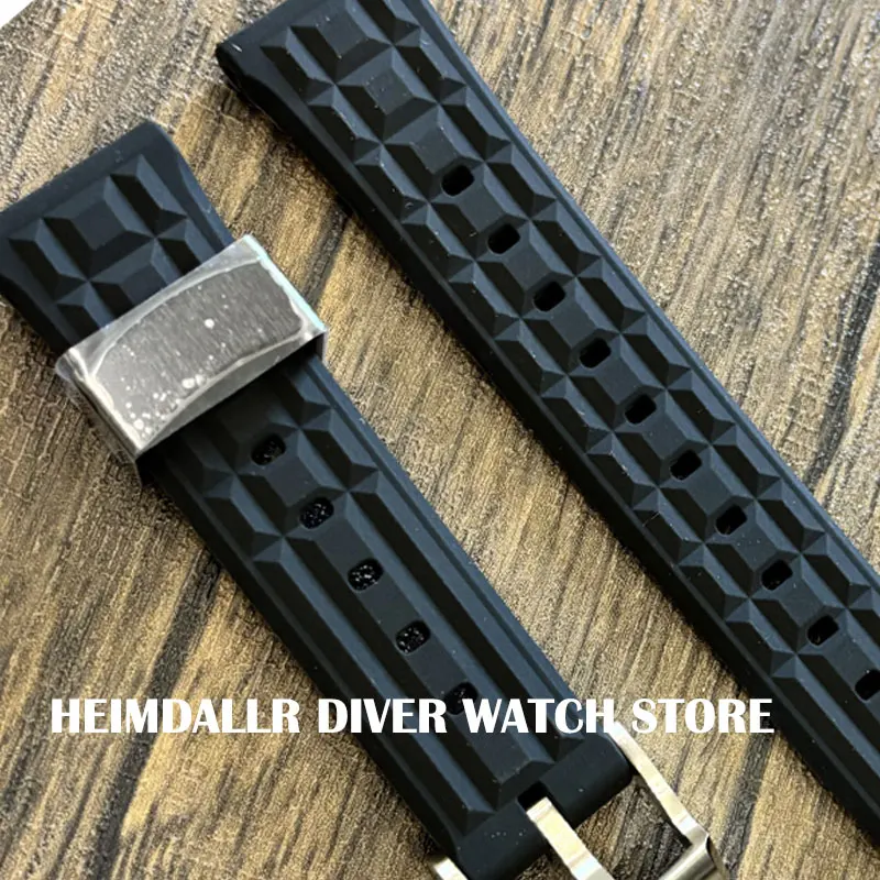 

Watch Parts 20mm Width Silicone Rubber Watch Strap Suitable For SLA055/057/SBDX001 MM300 Diver Watch