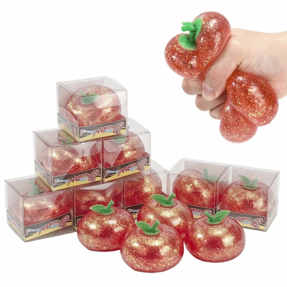 Vent Toy Glitter Reduce Presure Toy Slow Rebound Fruit Squishy Toy Non-Bounce Plasticity Squeeze Toys Relieve Anxietys