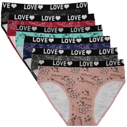 Women Panties Cotton Underwear Briefs Plus Size Female Knickers Lady Lingerie High Waist Underpants Wide Belts 6 Pieces/Lot