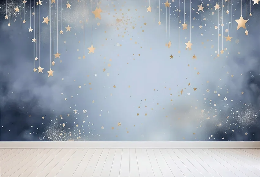 Mehofondการถ่ายภาพฉากหลังStarry Sky DecorทารกแรกเกิดวันเกิดParty Dreamy Little Gold Starเค้กพื้นหลังPhotozone Studio