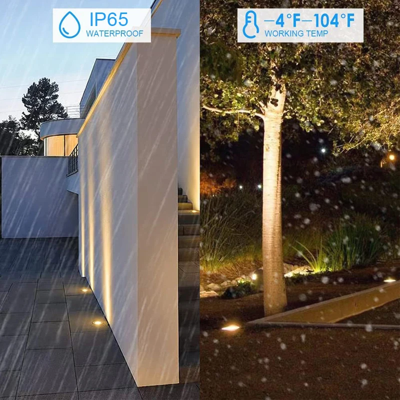 Luces de paisaje LED en el suelo, lámpara de 10W IP65, iluminación de paisaje impermeable, cubierta de escalera, camino de árbol, foco de jardín para exteriores