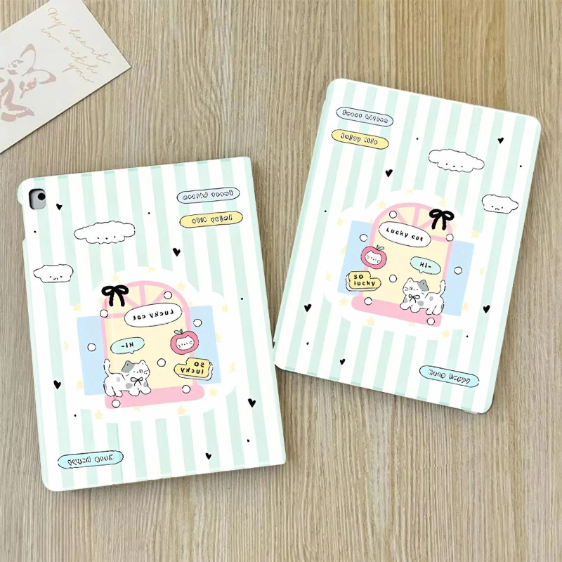 Pokrowiec Cute Cat na tablet IPad Air 5. generacji IPad 10. generacji Air6 5 4 10.9 Pro 11 2. 3. 4. IPad 10.2 7. 9. 8. Mini 6 Case