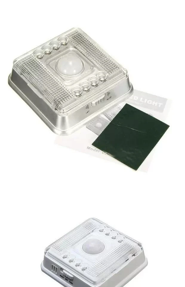 에너지 절약 8 LED 사각 조명 PIR 감지 인체 감응등 주방 옷장 복도 현관 트렁크 LED 야간 조명