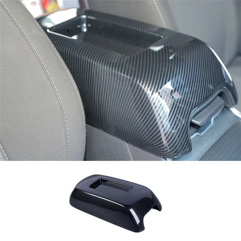 

Efficientt-For Dodge Charger Chrysler 300C 2011-2024 Car Center Console Armrest Cover Trim Interior Accessories Carbon Fiber