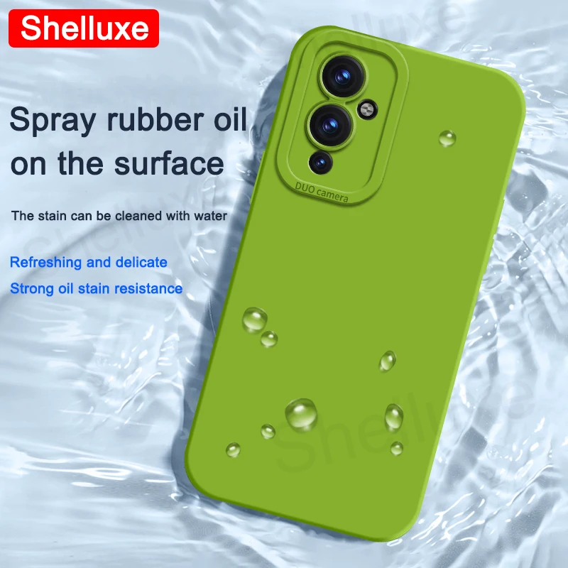 For OnePlus9 Case Shelluxe Square Liquid Silicone Soft Cover For OnePlus 9 9R 9RT One Plus 10 Pro 10R OnePlus9R OnePlus9RT Cases