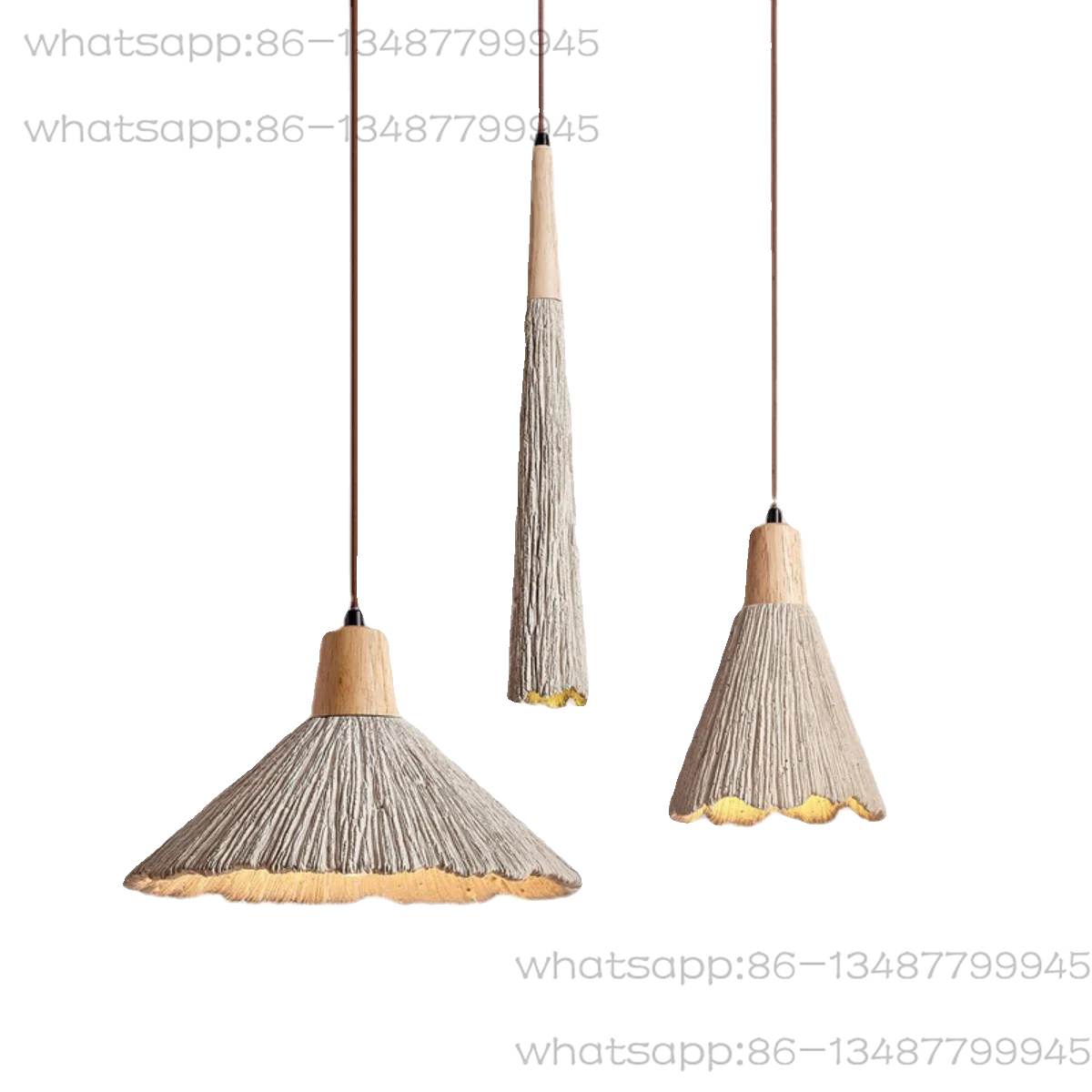 

Style Wabi-sandy Wind Designer Restaurant Lamps B & B Living Room Window Model Room Bedroom Bedside Micro-cement Chandelier