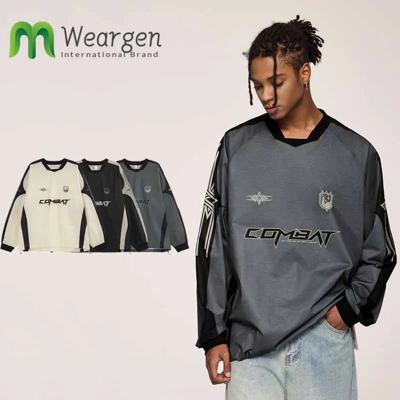 Men's Sporty Chic Hydrogen Long Sleeve T-shirt Autumn/Winter New Product Trendy Street American Top 3283W24