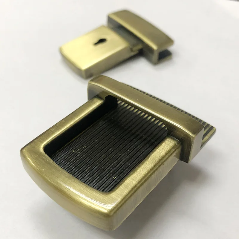 Polished Silver Bronze Press Locks Has a Key for Men Leather Handbag Briefcase Bags Sewing