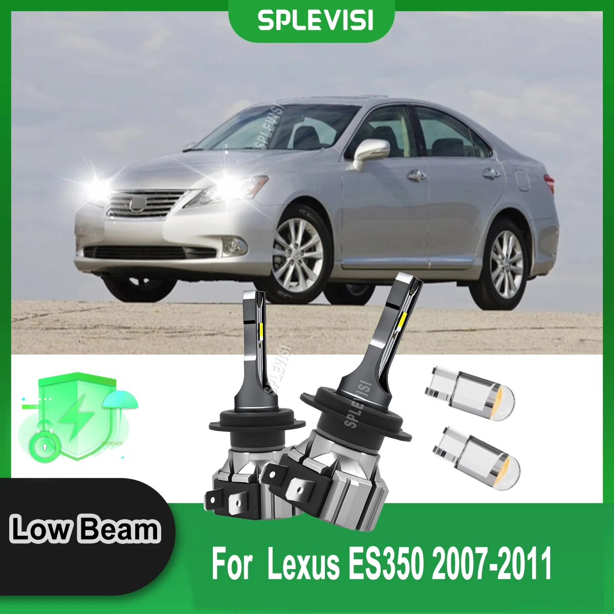 

H7 477 499 12v LED White Headlight Low Bulbs - No Comparison in Performance For Lexus ES350 2007 2008 2009 2010 2011
