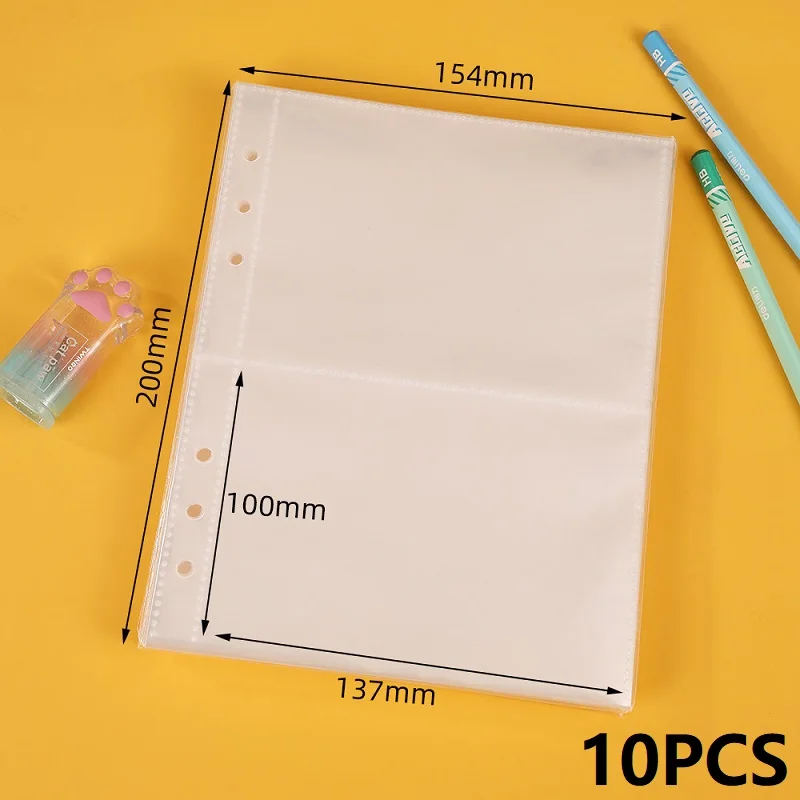 A5 Bindmiddel Leuke Transparante Bindmiddel Notebook Archiefkast A5 Ring Zakken Blad Archiefkast A5 Macaron Bindmiddel HYJ02