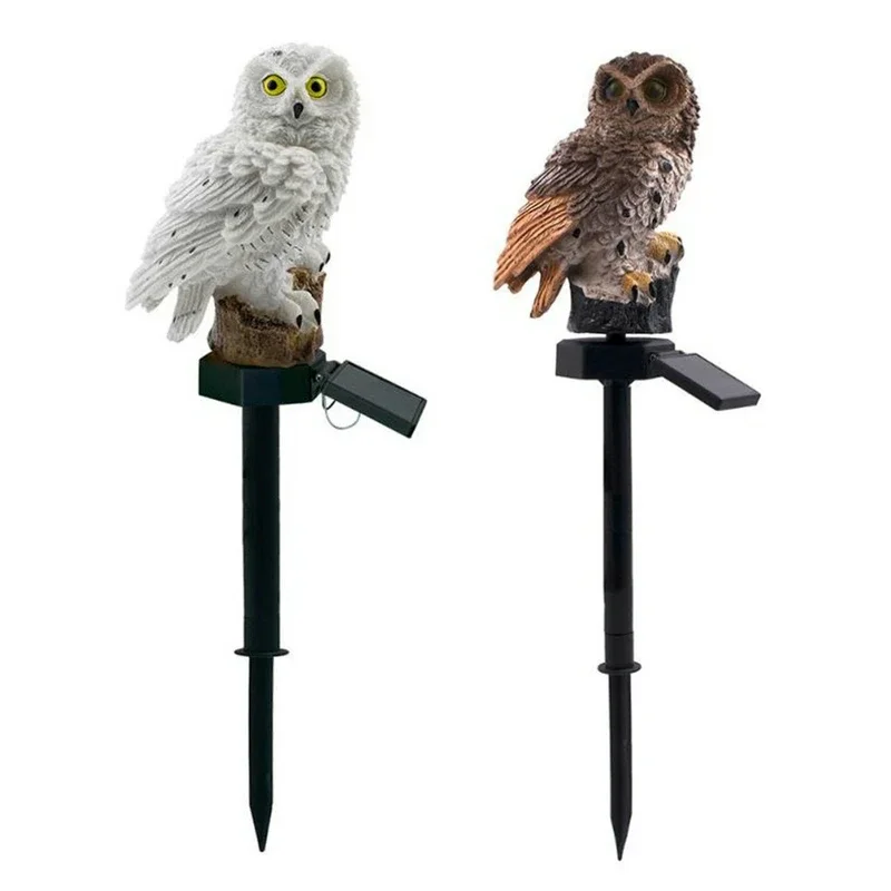 Solar Powered Garden LED Lights Owl Animal Pixie Lawn Ornament Waterproof Garden Light Christmas Lights Outdoor Solar Lamps