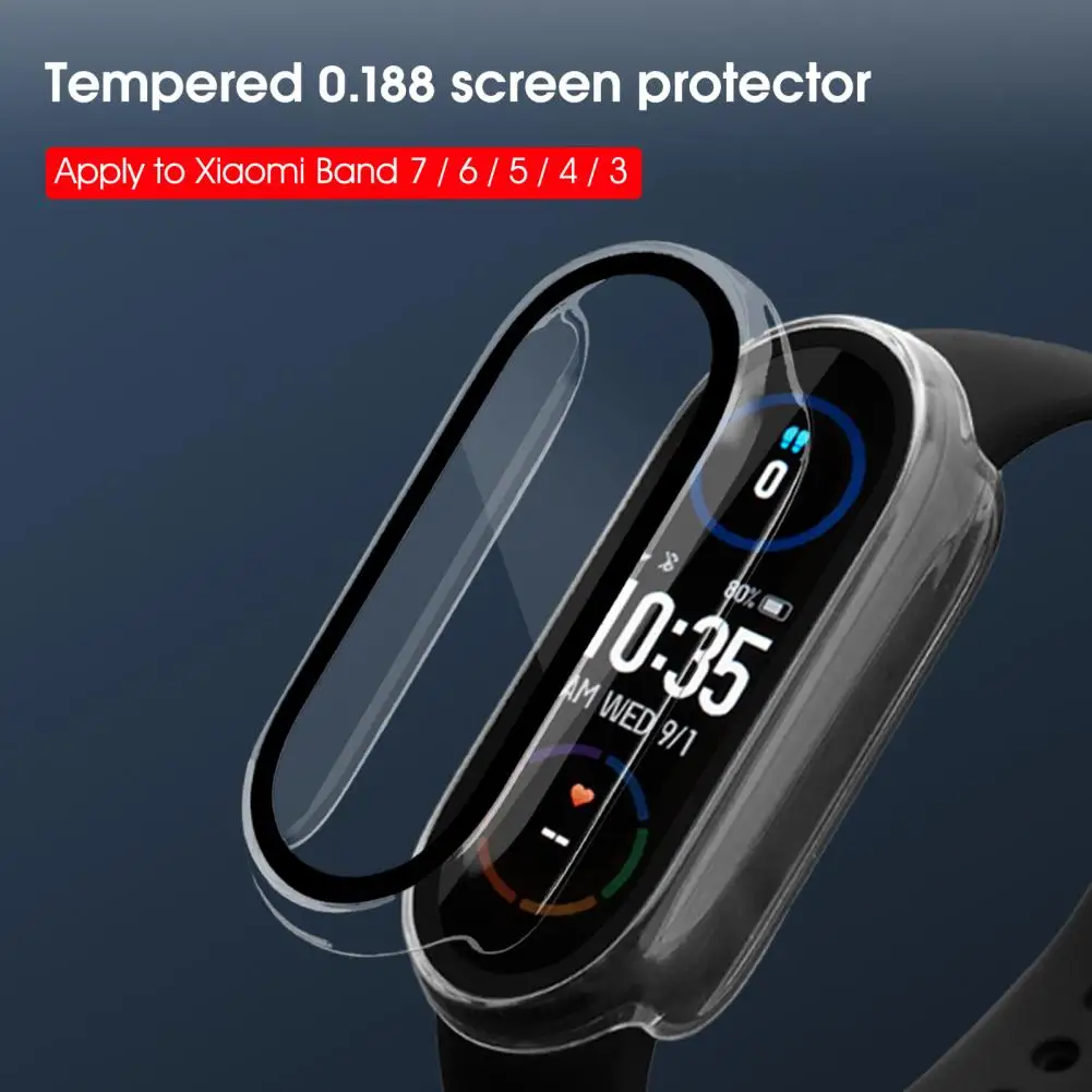 Touch Sensitive Watch Case Not Yellowing Precise Bubble-free Screen Protector Watchband Supplies For Xiaomi Mi Band 3/4/5/6/7