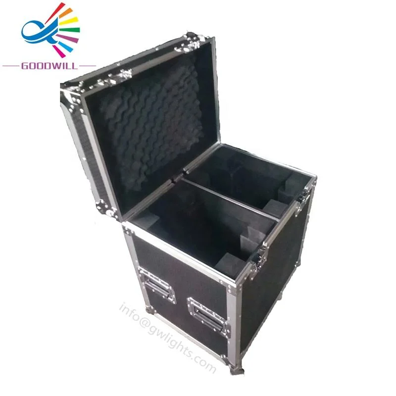2in1 Flight Case for Moving Head Beam Light Professional Stage Lighting Protection Road Box with Wheels for Events Gear Pro