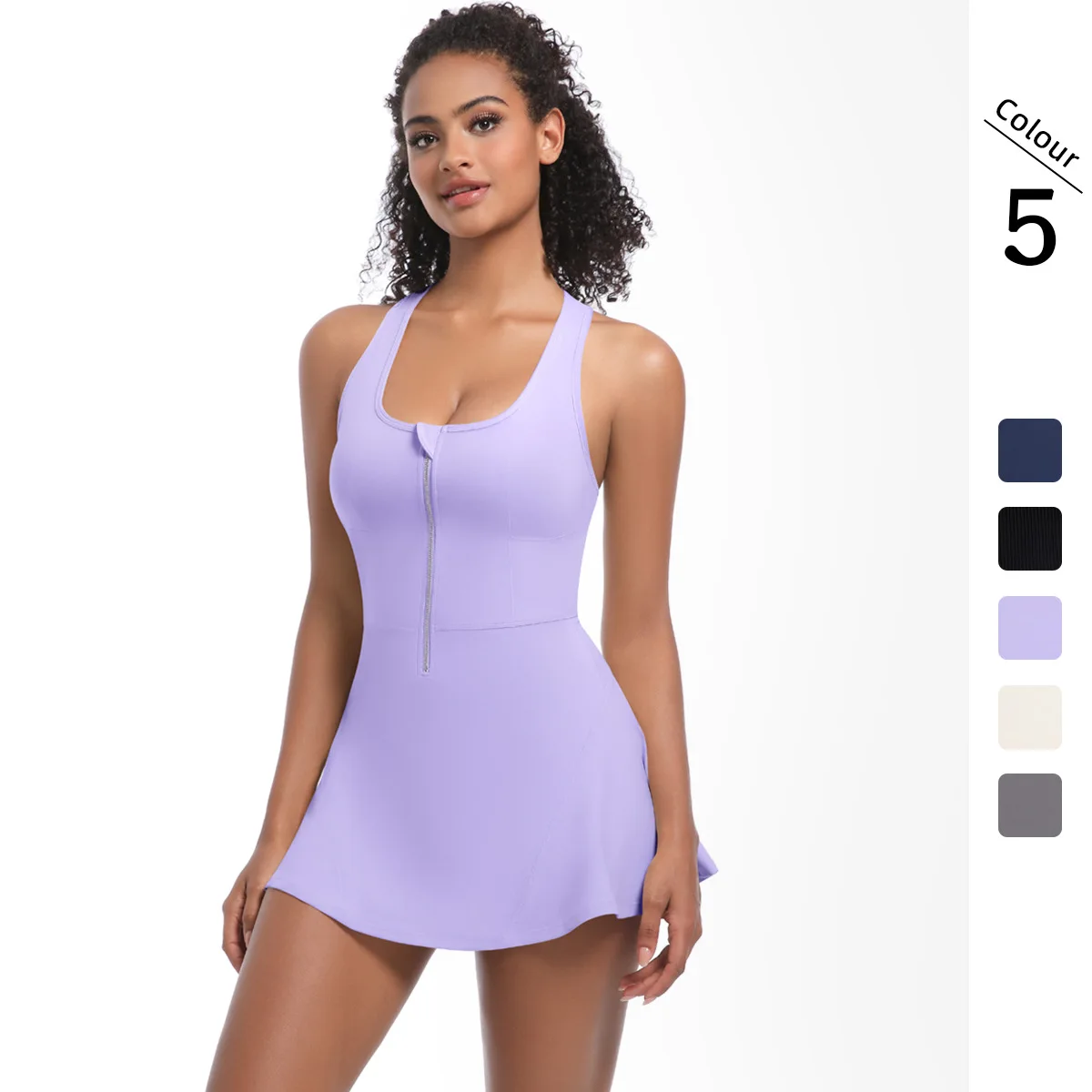 فستان رياضي نسائي جديد أنثى في الهواء الطلق الجري اللياقة البدنية تنورة التنس تنورة الريشة فستان التنس النحيف للنساء