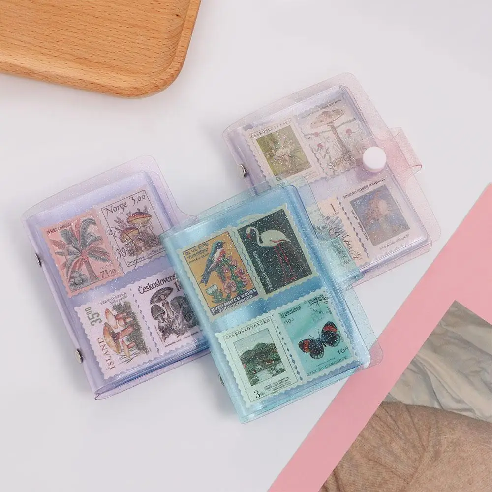3 inches Binders Albums Card Stock Transparent Glitter Jelly Color Mini Photo Album Card Holder Photo Album Instax Album
