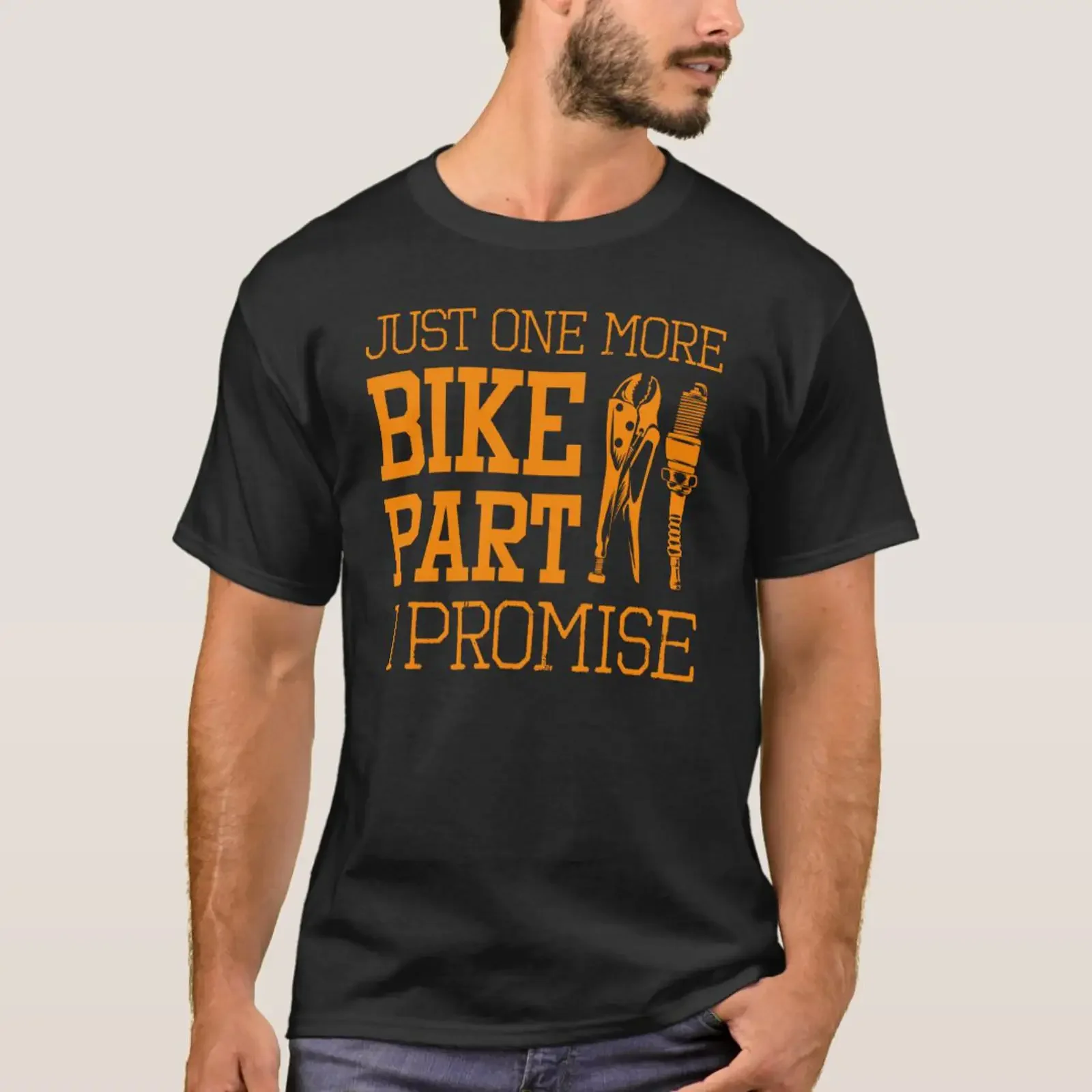 Funny Motorcycle Mechanic Men Cool One More Bike T Shirt vintage Washed Unisex designer clothes Stretched fashion Versatile