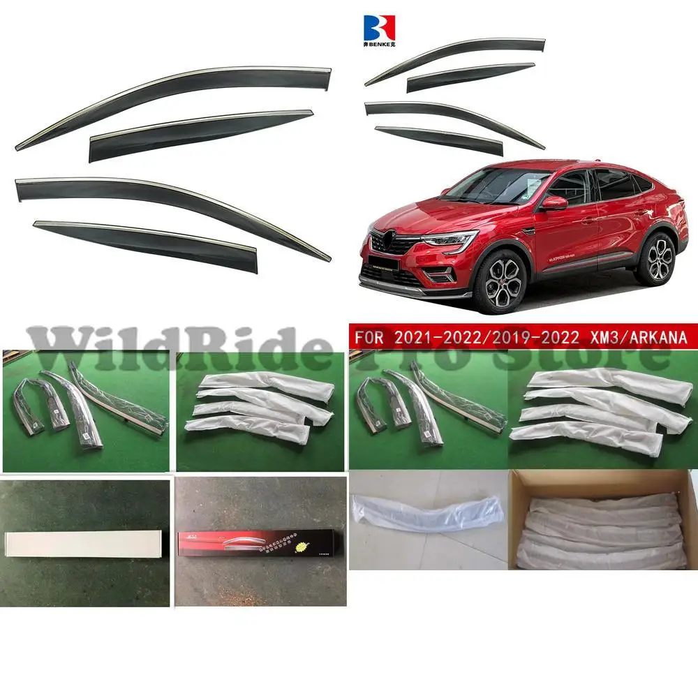 1 set For RENAULT XM3 ARKANA 2019-2022 Window Deflectors Door Vent Visor Weather Rain Guards