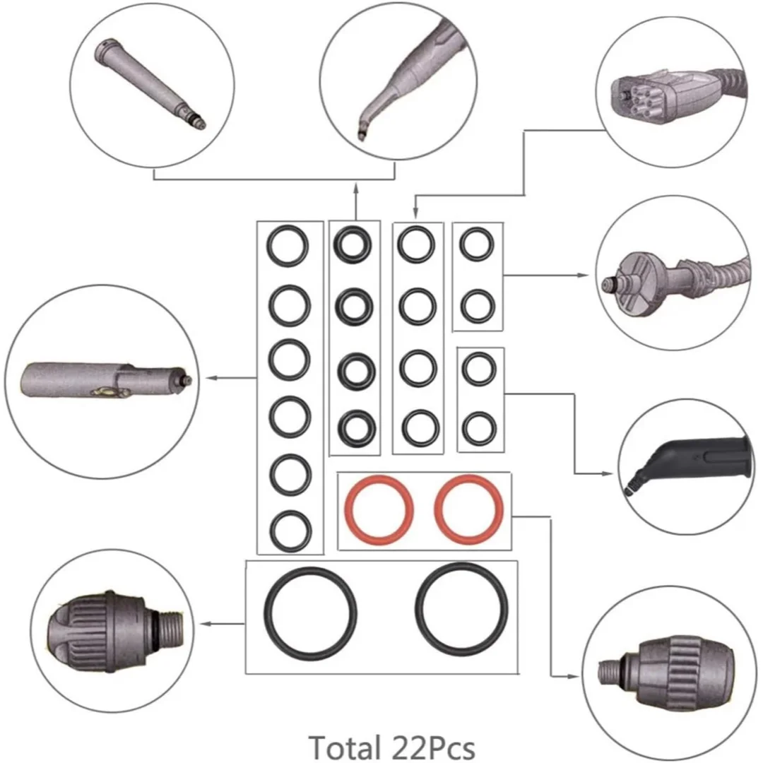 O-Ring Seal Rings For Karcher Steam Cleaner SC2 SC3 SC4 SC5 CTK10 CTK20 Leak-Proof Gasket Rings Replacement