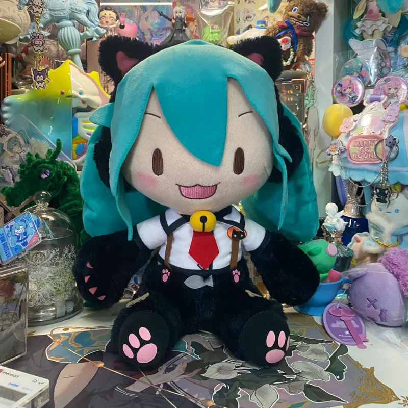 初音ミクフフぬいぐるみ子猫コレクションぬいぐるみアニメホビーカワイイルームの装飾女の子へのギフトオリジナル
