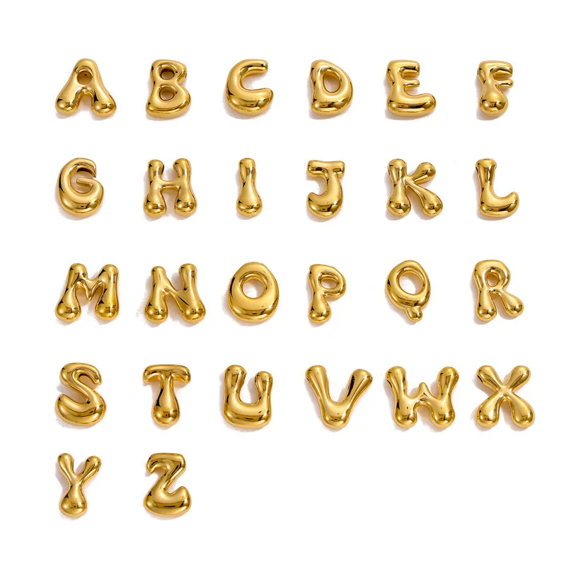 CARLIDANA 26-letters bedels set hart zirkoon parel eerste A-Z alfabet letter vergulde roestvrijstalen hangers voor doe-het-zelf