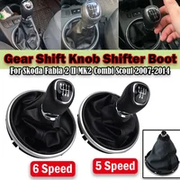 Palanca de palanca de cambios de coche MT 5/6 velocidades con cubierta a prueba de polvo para Skoda Fabia 2 II MK2 Combi Scout 2007-2014