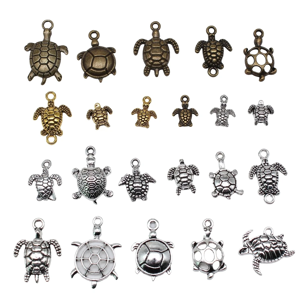 20pcs Trendy Animals Sea Turtle Beads Charms Connector Fit Necklaces Pendants Bracelets Handmade DIY Jewelry Accessories