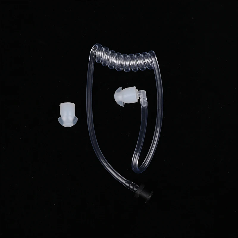 Transparent Coil Acoustic Air Tube Earplug Replacement For Radio Earpiece Headset For Motorola For Baofeng Radio