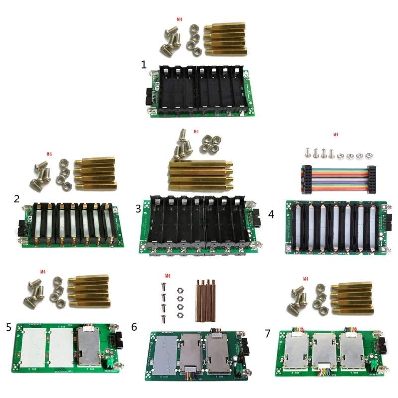 2025 New 7S Power Wall Balancer PCB 18650 Battery Holder Case 20/40/60A Protection Board
